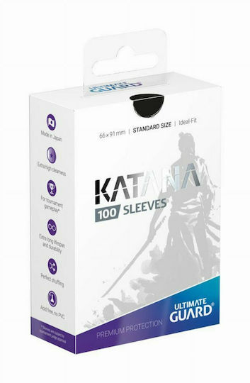 Ultimate Guard Katana Standard Card Sleeves Standard Size 100τμχ Black UGD010112