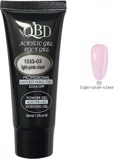 QBD Acrygel Νυχιών Clear Light Pink 30ml