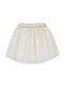 Tulle and fabric skirt in beige gold girl 3pommes 3P27012