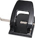 Black Red Paper 2-Hole Puncher with Guide for 40 Sheets
