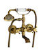 Elizabeth Bronze Retro Bathtub Shower Faucet Complete Set Bronze