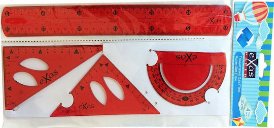 Exas Paper Set 4 Instrumente Geometrice Plastice