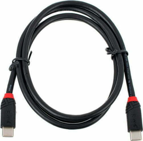Lindy Black USB 3.1 Cable USB-C male - USB-C 60W PD Μαύρο 1m 36906