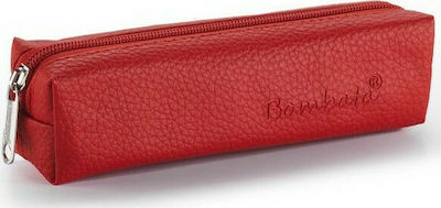 Bombata Pencil Case Barrel with 1 Compartment Red