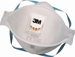 3M 9322 Disposable Protective Mask FFP2 with Valve White 10pcs