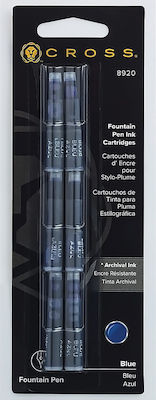 Cross Replacement Ink for Pen in Blue color 6τμχ 6pcs