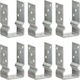 vidaXL Garden Fence Post Support Steel 15cm 6 P...