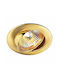 Sun Light Round Metallic Recessed Spot with Socket G4 MR16 Adjustable Gold 8.1x8.1cm. 1pcs