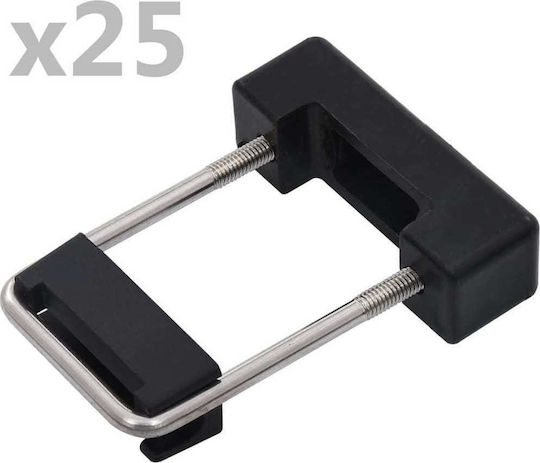 vidaXL Σύνδεσμος για Πέργκολα από Πλαστικό 6x4cm 25τμχ για Στύλο Περίφραξης
