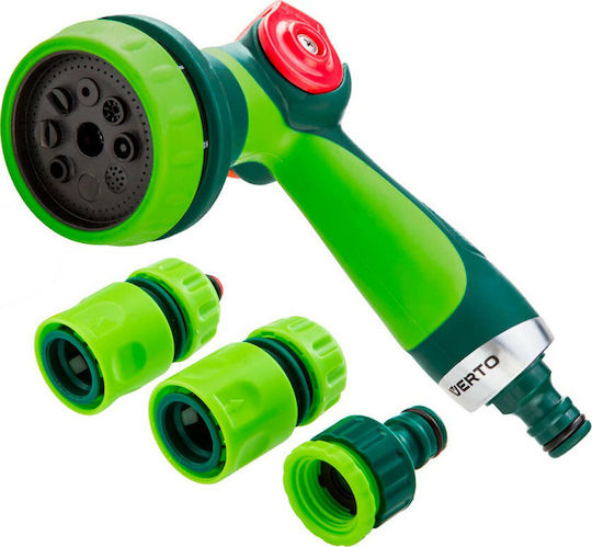 Verto Wasserpistol Set mit Schnellanschlüssen 4 Funktionen 15G712 4 Stück