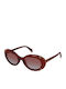Police Damen Sonnenbrille mit Burgundisch Kunststoff Gestell und Rot Verlaufsfarbe Linse SPLA16 0VB6