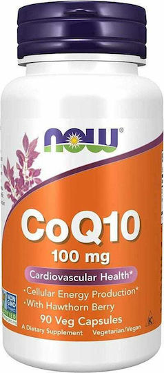 Now Foods CoQ10 100mg with Hawthorn Berry 100мг 90 вегетариански капсули