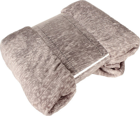 TnS Κουβέρτα Fleece Διπλή 200x220εκ. Γκρι
