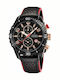 Festina Men's Watch 45mm Chronograph Battery with Black Leather Strap