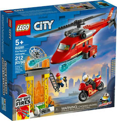 Lego -Stadt: Fire Rescue Helicopter für 5+ Jahre