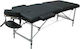 Aluminum Portable/Folding Black Massage and Physiotherapy Bed 186x71cm