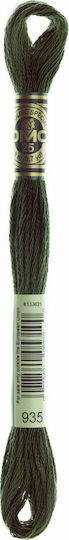 DMC Thread Embroidery Mouliné 117 Cotton in Green color 8m