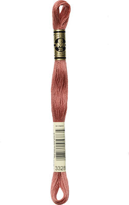 DMC Thread Embroidery Μουλινέ 117 Cotton in Pink color 8m Salmon Dark