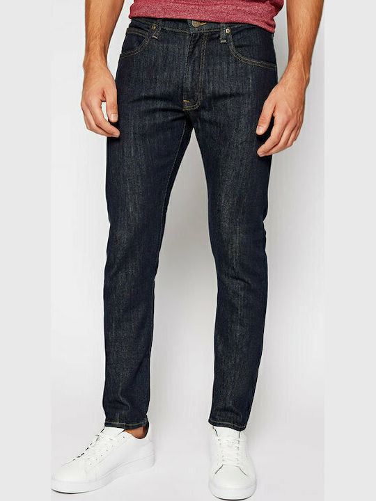 Luke Pantaloni De Blugi Elastic Slim Tapered Fit Albastru