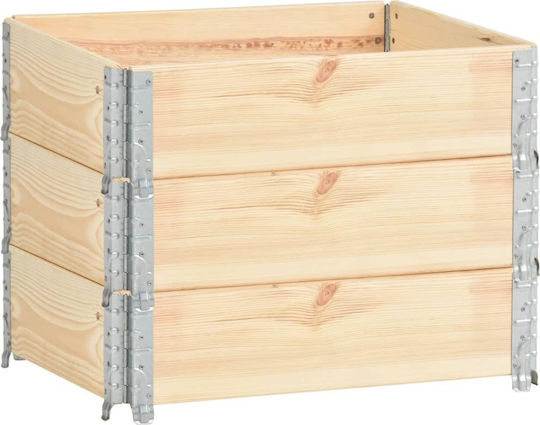 vidaXL Цветна леха за Ограда на Градина Комплект от бор 60x80cm от Дърво 80x60бр 3бр Brown