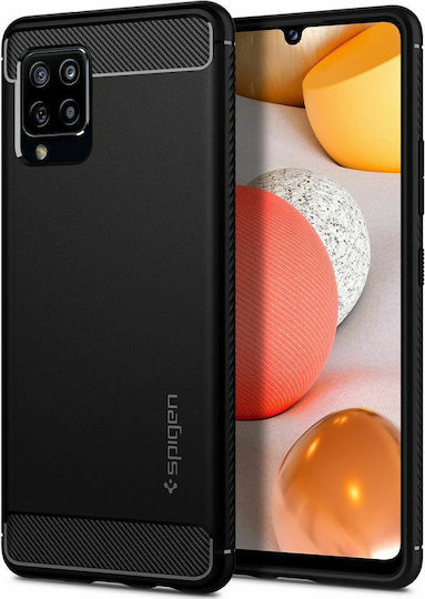Spigen Rugged Armor Задна корица Силикон Черен (Galaxy A42)