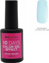 Bioshev Professional 10 Days Color Gel Effect Gloss Nail Polish Long Wearing Light Blue 130 11ml