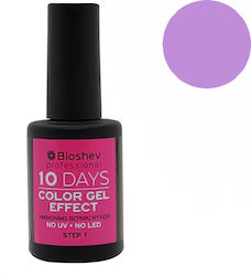 Bioshev Professional 10 Days Color Gel Effect Gloss Βερνίκι Νυχιών Μακράς Διαρκείας Λιλά 212 11ml