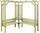 Garden Pergola from Wood with Square Grid Design in Beige Colour 190x200cm