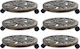 vidaXL Pot Stands Plastic Bronze with Wheels 38cmx38cmcm. 6pcs