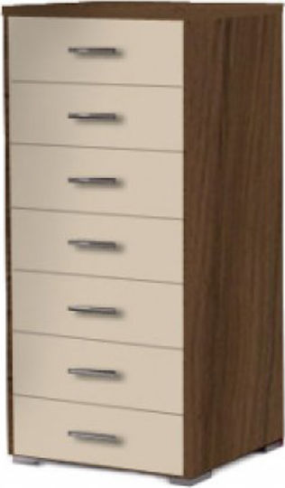 Comodă pentru copii No 6 Ecru-Karydis cu 7 sertare 60x45x123buc