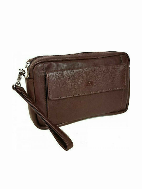 Leather Men's Bag Handbag Brown