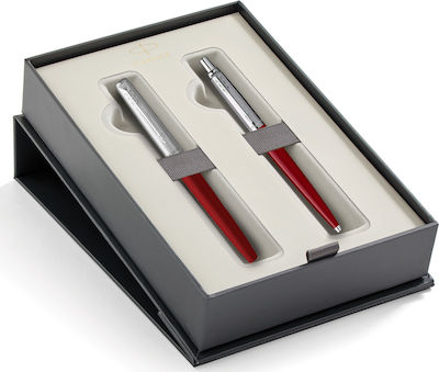 Parker Jotter Pen Set Ballpoint with Quill (in a paper cassette) Original Red CR in a case