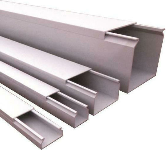 Eurolamp Κανάλι Καλωδίων από Πλαστικό 20x10mm Carton Box Λευκό 2m