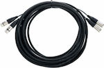 Pro snake Cable 2x XLR male - 2x XLR female 10m (79830-10)