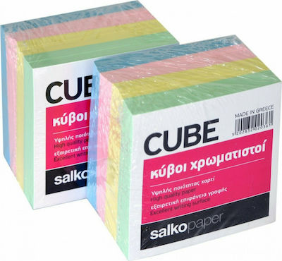 Salko Paper Notes Pad Cube 600 Sheets Multicolour 9x9cm