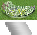 vidaXL Metal Garden Border in Silver Color 15cm x 1.0m 5 pcs