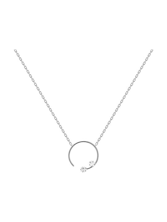 P D Paola Vela Necklace Geometric from Silver with Zircon