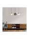 Sun Light Pendant Light Transparent Rail with Socket E27 65cm