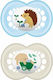 Mam Orthodontic Pacifiers Rubber Hedgehog/Rabbi...