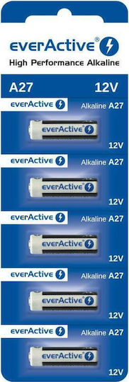 everActive High Performance Alkaline Batterien A27 12V 5Stück