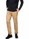 Superdry Core Pantaloni pentru bărbați Chino Elastice cu Croială Dreaptă Bej