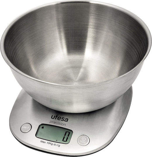 Ufesa BC1700 Digital Kitchen Scale with Bowl 1gr/10kg Inox