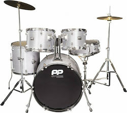 PP World Percussions 5PC Fusion Kit Silver
