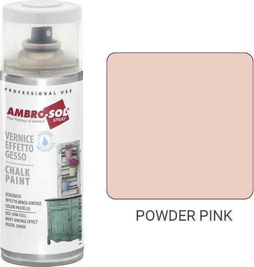 Ambro-Sol Chalk Paint Spray Of Chalk Powder Pink 400ml V404RC