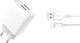 XO Charger with 2 USB-A Ports and Cable micro USB Whites (L57)