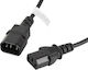 Lanberg IEC C13 - IEC C14 Cable 1.8m Black (CA-C13E-10CC-0018-BK)