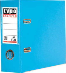 Typotrust Arc Ring Binder 8/20 for A5 Paper with 2 Rings Light Blue