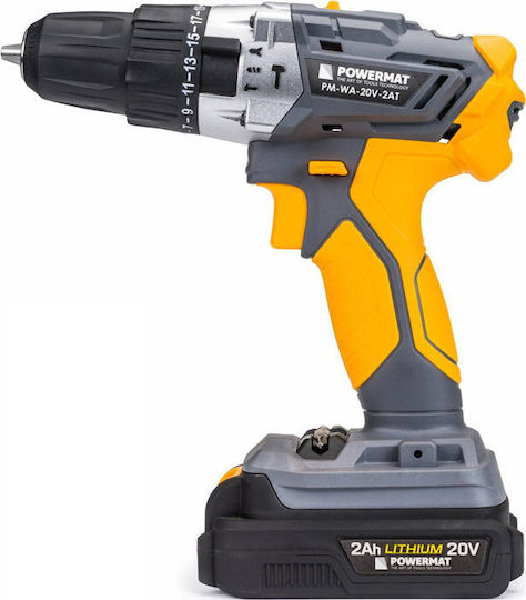 Powermat PM-WA-20V-2AT Κρουστικό Δραπανοκατσάβιδο Μπαταρίας 20V 2x2Ah