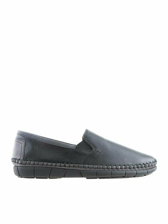 Кожа Мъжки Slip-On Черен