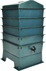 40585 Plastic Composter închis pentru viermi de pământ cu 4 discuri 42x42x60cm